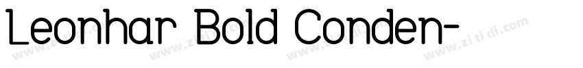 Leonhar Bold Conden字体转换